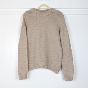 H&M Chunky Knit Oversized Crew Neck Sweater